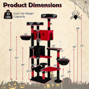 Gothic Cat Tree 75 Inch with Dual Perches and Houses by LJGDeals