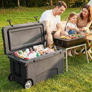 75 Quart Portable Hard Cooler with 6-Day Ice Retention and Wheels by LJGDeals