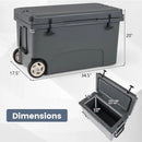 75 Quart Portable Hard Cooler with 6-Day Ice Retention and Wheels by LJGDeals