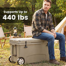 75 Quart Portable Hard Cooler with 6-Day Ice Retention and Wheels by LJGDeals