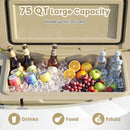 75 Quart Portable Hard Cooler with 6-Day Ice Retention and Wheels by LJGDeals