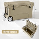 75 Quart Portable Hard Cooler with 6-Day Ice Retention and Wheels by LJGDeals
