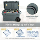 75 Quart Portable Cooler Rotomolded Ice Chest with Handles and Wheels by DirectDeals