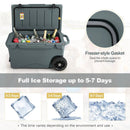 75 Quart Portable Cooler Rotomolded Ice Chest with Handles and Wheels by LJGDeals