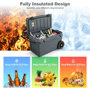 75 Quart Portable Cooler Rotomolded Ice Chest with Handles and Wheels by LJGDeals