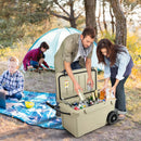 75 Quart Portable Cooler Rotomolded Ice Chest with Handles and Wheels by LJGDeals