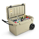 75 Quart Portable Cooler Rotomolded Ice Chest with Handles and Wheels by LJGDeals