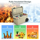 75 Quart Portable Cooler Rotomolded Ice Chest with Handles and Wheels by DirectDeals