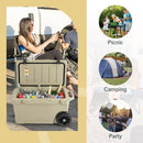 75 Quart Portable Cooler Rotomolded Ice Chest with Handles and Wheels by LJGDeals