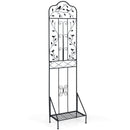 Metal Garden Trellis with Foldable Shelf 75 x 20 Inch by DirectDeals