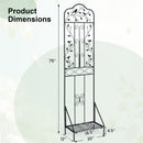 Metal Garden Trellis with Foldable Shelf 75 x 20 Inch by DirectDeals