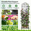 Metal Garden Trellis with Foldable Shelf 75 x 20 Inch by DirectDeals
