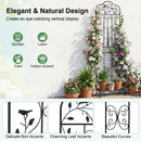 Metal Garden Trellis with Foldable Shelf 75 x 20 Inch by DirectDeals