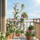 Metal Garden Trellis with Foldable Shelf 75 x 20 Inch by DirectDeals