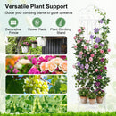 Metal Garden Trellis with Foldable Shelf 75 x 20 Inch by DirectDeals
