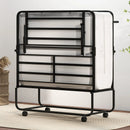 75 x 38 Inch Folding Bed with Mattress Twin Size Rolling Guest Bed by LJGDeals