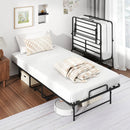 75 x 38 Inch Folding Bed with Mattress Twin Size Rolling Guest Bed by LJGDeals