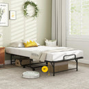 75 x 38 Inch Folding Bed with Mattress Twin Size Rolling Guest Bed by LJGDeals