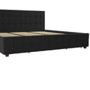 King Upholstered Bed With Storage - Black by HouseOfZazla
