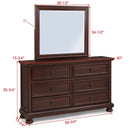 1 Piece Dresser, 6 Drawer Storage, Bedroom Furniture - Brown / Cherry by HouseOfZazla