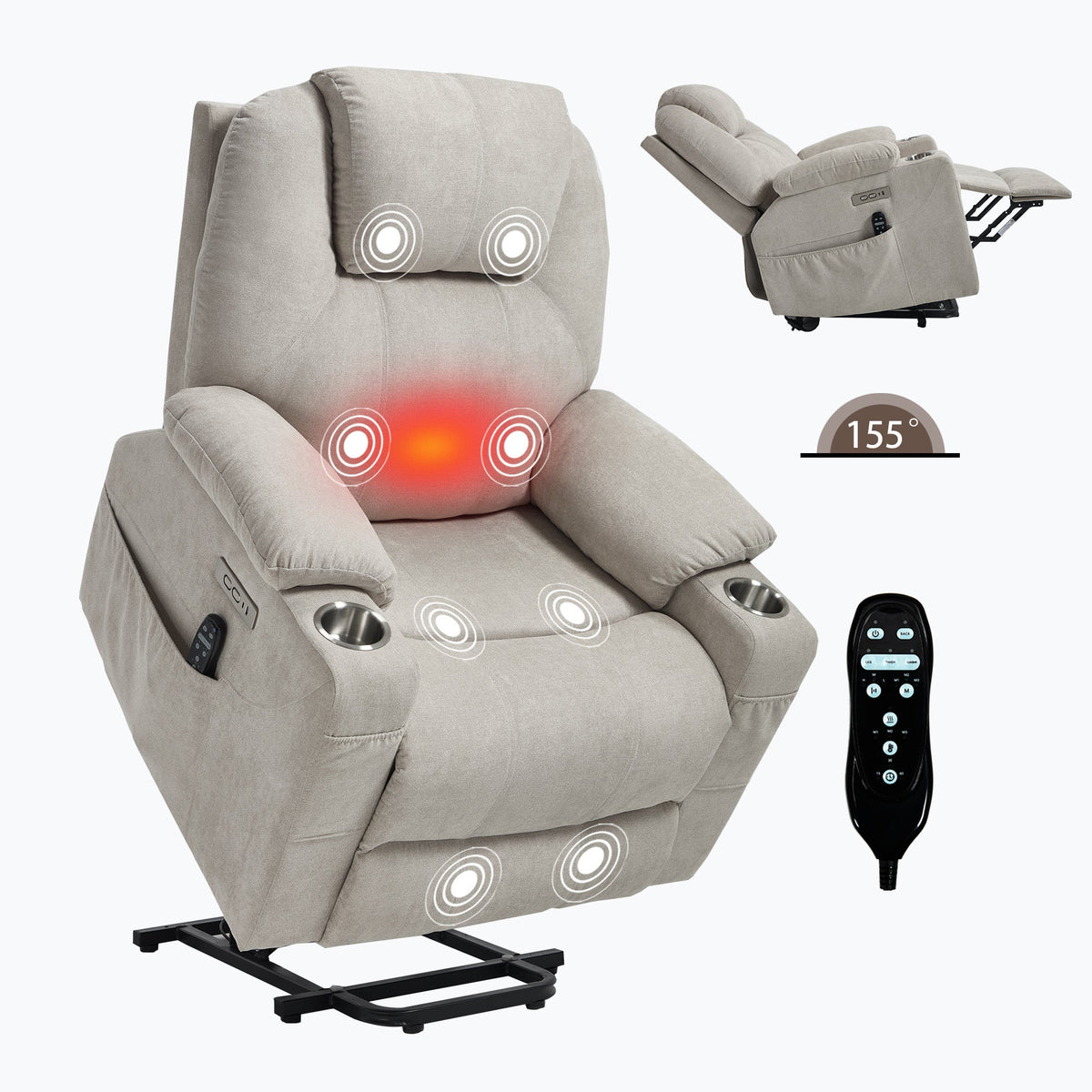 Premium Power Lift Recliner Chair with Massage Functionality, photo 4 of 10