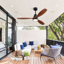Ceiling Fan With Reversible DC Motor, LED Light, Solid Blades, Remote Control by Unique Piece Furniture