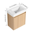 Modern Bathroom Vanity With Ceramic Basin, Wall Mounted Floating Sink Combo, Storage Cabinet by HouseOfZazla