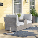 Outdoor Wicker Loveseat With Cushions by Unique Piece Furniture