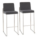 Fuji - Contemporary And Modern Elegance High Back Barstool by HouseOfZazla