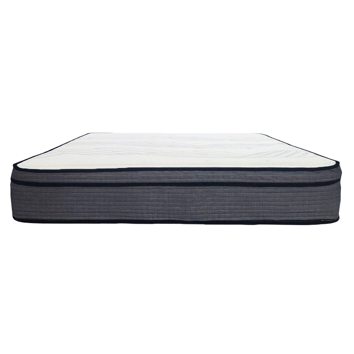 Hybrid Plush Foam Mattress, Soft Polyester Knit Cover, Multi Layer Foam Mattress - White / Gray - King, photo 5 of 7