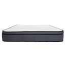 Hybrid Plush Foam Mattress, Soft Polyester Knit Cover, Multi Layer Foam Mattress - White / Gray - King by HouseOfZazla
