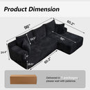 96" Compressed L-Shape Sofa by HouseOfZazla