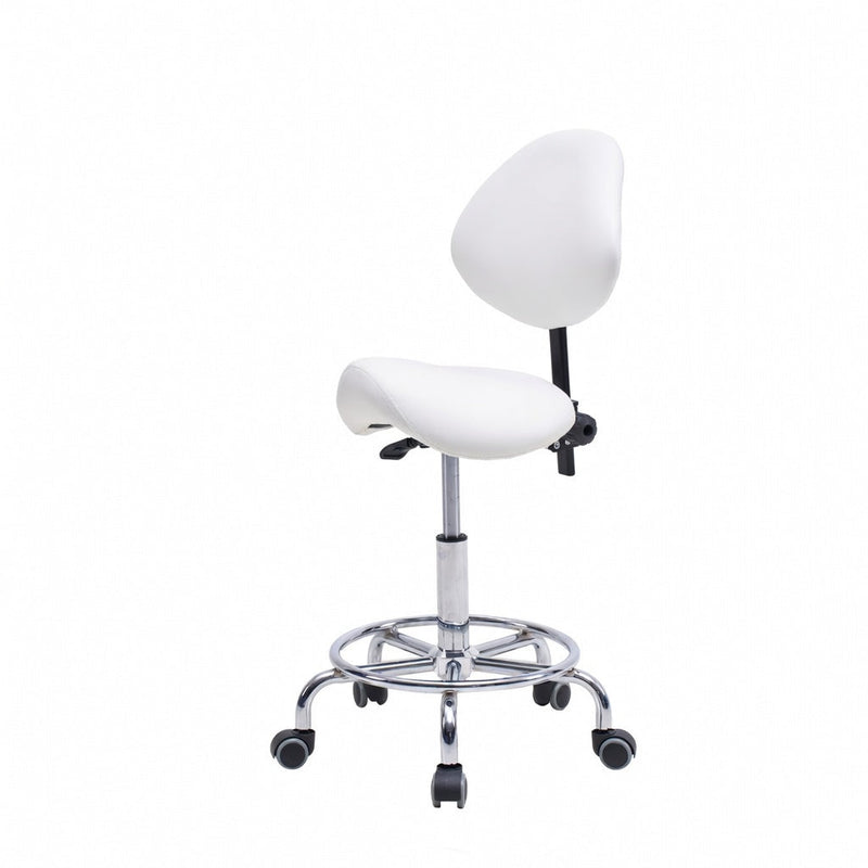 Saddle Stool Chair with Backrest - White, photo 7 of 10