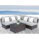 Comfortable Modern Patio Rattan Sectional Set With Cushions by Unique Piece Furniture