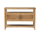 Naomi - 2 Door Storage Console Table With Ample Shelving - Natural by HouseOfZazla