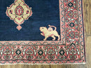 4' X 6' Antique Handmade Turkish Ghiordes Wool Rug Veg Dyes Organic Lion Nice