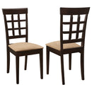 Lattice Back Dining Chair (Set of 2) - Brown by HouseOfZazla