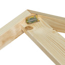 Double Twin House-Style Floor Bed with Fence, Guardrails, without door, Natural(Old Sku:W504P143318)