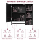 Wall Mounted Bathroom Storage Cabinet, Medicine Cabinets With Large Mirror Door, Adjustable Shelves And Three Open Storage Levels(Not Include Bathroom Vanity) by HouseOfZazla
