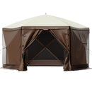 Camping Gazebo Tent, 10'x10', 6-Sided Pop-up Canopy Screen Tent by HouseOfZazla