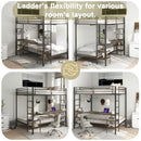 Ethan - Bunk Bed With Desk, Charging Station, Storage Shelves by HouseOfZazla