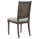 Perkins - Upholstered Dining Side Chair (Set of 2) - Dark Brown by HouseOfZazla