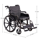 Heavy-Duty Manual Wheelchair for Adults with Double X Force Support by HouseOfZazla
