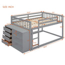 Bunk Bed With 4 Drawers and 3 Shelves by HouseOfZazla
