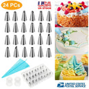 Cake Decorating Kit with 24 Tips, Bags & Case by LJGDeals