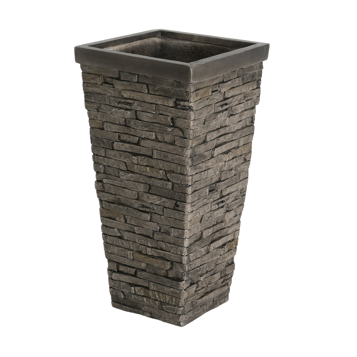 Tall Stone-Effect Square Planter, photo 6 of 10