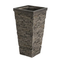 Tall Stone-Effect Square Planter by HouseOfZazla