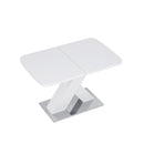 Rectangle Dining Table, Stretchable, X Shape Legs - White by HouseOfZazla