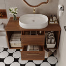 Wall-Mounted Bathroom Vanity with Ceramic Sink by HouseOfZazla