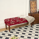 European Style Tufted Floral Bench